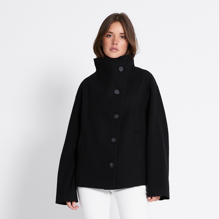 Funnel neck jacket "Blaire" Black